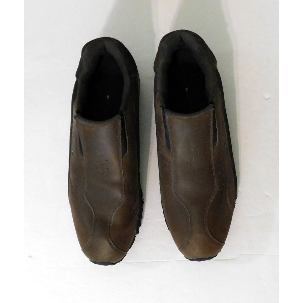 Tommy Hilfiger Leather Shoes Mens Size 10M Brown Slip-On Rubber Sole - Picture 2 of 10